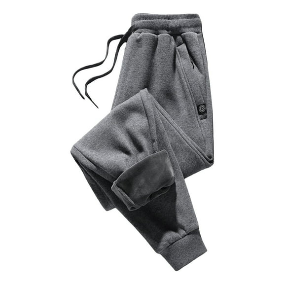 zaveiop Women's Warm Sherpa Lined Athletic Sweatpants Jogger Fleece Pants (Grey, 2XL)