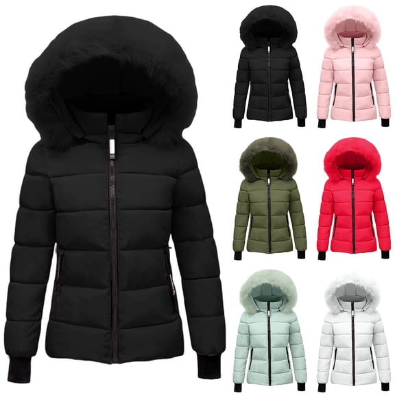 zaveiop Women's Winter Long Coat Parka Warm Hooded Puffer Jacket Long-lasting (White, M)