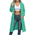 thumbnail image 1 of zaveiop Women's Zip up Hoodies Oversized Fleece Long Pullover Hooded Sweatshirts Casual Long Sleeve Fall Hoodie Jacket Coats (Green, M), 1 of 5