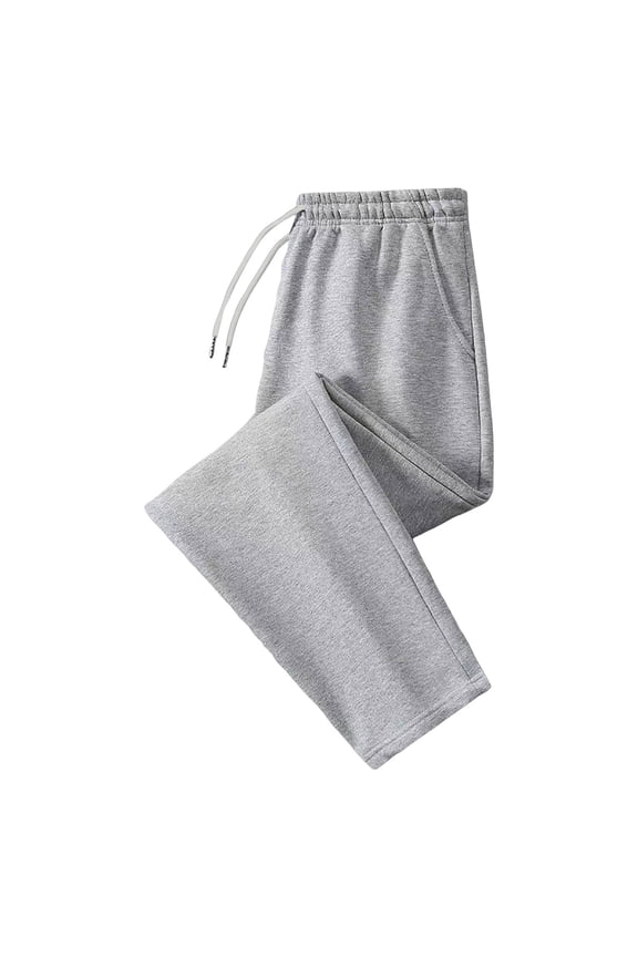 Womens Fleece Sweatpants Sherpa Lined Warm Winter Trousers Plus Size Elastic Waist Fitness Yoga Pants with Pockets (Grey, M)