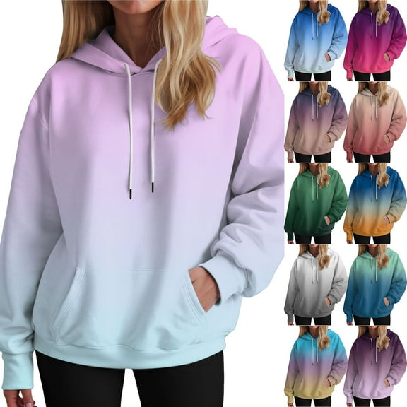 zaveiop Womens Neon Print Oversized Sweatshirt Drawstring Pullover Sweatshirt Trendy Sweater Tops Fall Fashion Clothes 2025 (Blue, XXL)