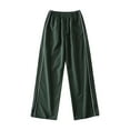 thumbnail image 1 of zaveiop Womens Parachute Pants Wide Leg Baggy Pants Y2K Elastic Waist Jogger Sweatpants Track Pants Streetwear (Z-Green, L), 1 of 8