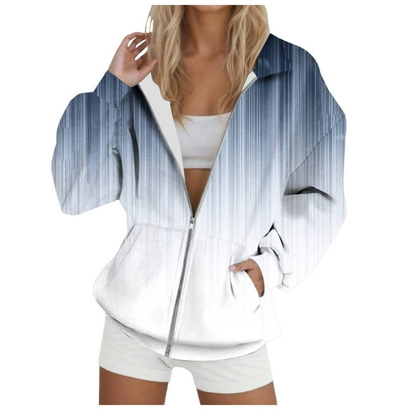 zaveiop Zip up Sweatshirt Women No Hood Comfort Oversized Sweatshirt Cardigan Fleece Bomber Jacket Zipper Hoodless Hoodies (Light Blue, 5XL)