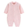 thumbnail image 1 of zbxnLI 0-12 Months Baby Jumpsuits Long Sleeve Fall Winter Cotton Rompers One-Piece Outfits Clothes, 1 of 4