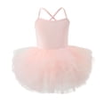 thumbnail image 1 of zbxnLI 2-6T Toddler Girls Camisoles Dance Leotards for Little Girls Mesh Mini Dress Training Dancewear, 1 of 5