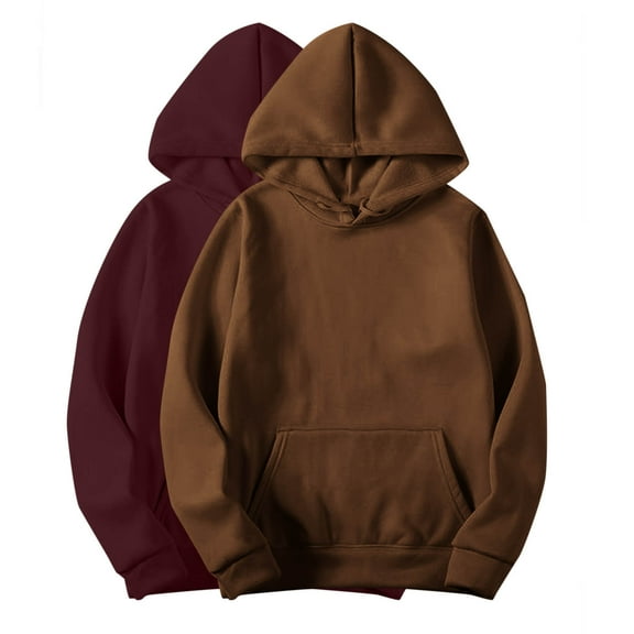 zbxnLI 2 Pack Sweatshirt for Women Hoodie Lightweight Casual Loose Hooded Pullover Tops with Pockets
