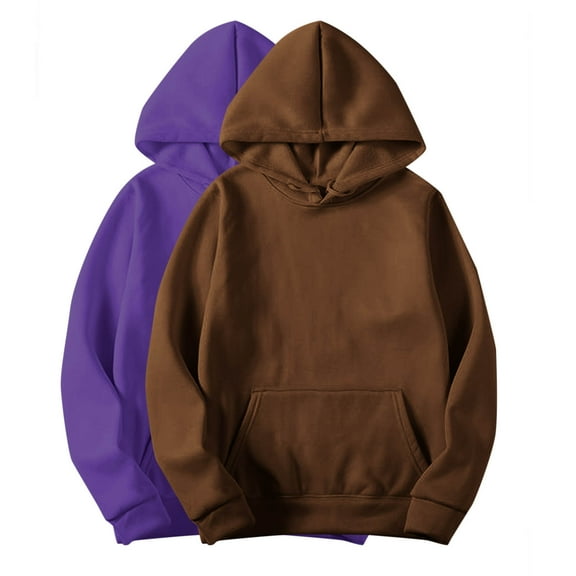 zbxnLI 2 Pack Sweatshirt for Women Hoodie Lightweight Casual Loose Hooded Pullover Tops with Pockets