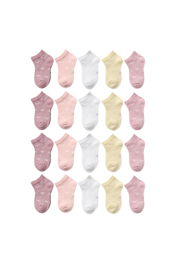 20 Pairs Baby Girls Boys Socks Cotton Ankle Socks Cartoon Cute Cotton Socks for Toddlers