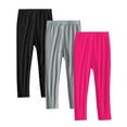thumbnail image 1 of zbxnLI 3 Pack Girls Leggings High Waist Stretch Thin Yoga Pants Full Length Pull on Leggings for Girls, 1 of 9
