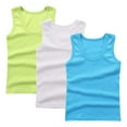 thumbnail image 1 of zbxnLI 3 Pack Toddler Tank Tops Girls Boys Cotton Crewneck T-Shirt Basic Undershirts Summer Clothes, 1 of 3