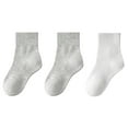 thumbnail image 1 of zbxnLI 3 Pairs Kids Socks Boys Girls Cotton Dress Socks School Uniform Athletic Casual Crew Socks, 1 of 6
