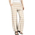 thumbnail image 1 of zbxnLI 4-14 Years Kids Straight Leg Pants Elastic Waist Plaid Casual Trousers Trendy Loose Pants with Pockets for Girls, 1 of 8