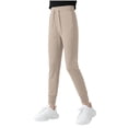 thumbnail image 1 of zbxnLI 4-15 Years Kids Casual Pants Drawstring Elastic Waist Joggers Sports Trousers Lightweight Solid Color Pants, 1 of 7
