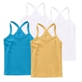 thumbnail image 1 of zbxnLI 4 Pack Toddler Girls Tank Tops Racerback Tanks Dance Sleeveless Shirts Ribbed Basic Undershirts, 1 of 6