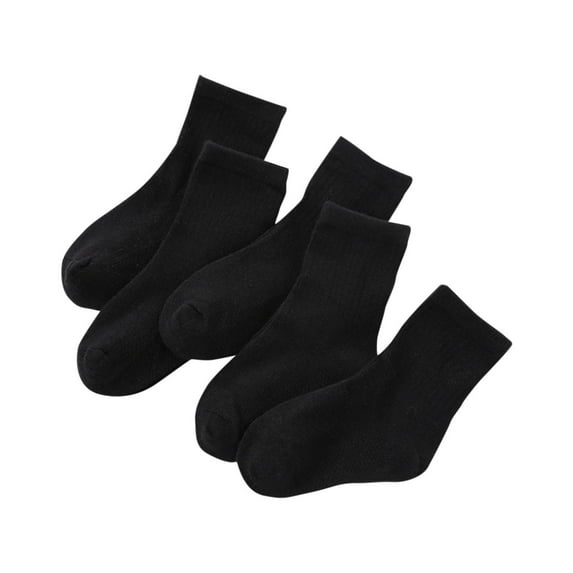 zbxnLI 5 Pack Ankle Socks for Boys Girls Low Cut Socks for Toddlers Solid Color Cotton Crew Socks