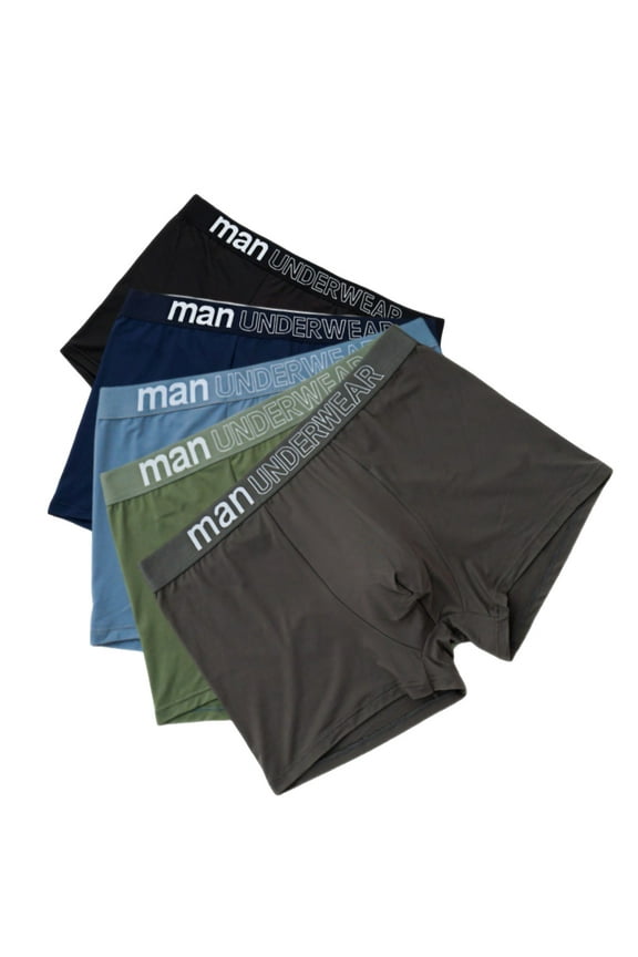 5 Pack Mens Boxer Briefs Big & Tall Cotton Underwear Breathable Comfortable Stretch Underpants for Men