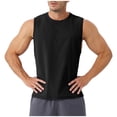 thumbnail image 1 of zbxnLI Athletic Tank Top for Men Sleeveless Crew Neck Solid Color Summer Shirt Lightweight Gym Running Outfit, 1 of 6