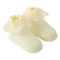 thumbnail image 1 of zbxnLI Baby Girls Ruffle Socks Lace Turn Cuff Ankle Dress Socks Newborn Baby Toddler Little Girl Cotton Socks, 1 of 3