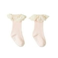 thumbnail image 1 of zbxnLI Baby Girls Ruffle Socks for Toddler Girls Turn Cuff Lace Socks Cotton Non Slip Crew Socks 0M-3T, 1 of 3