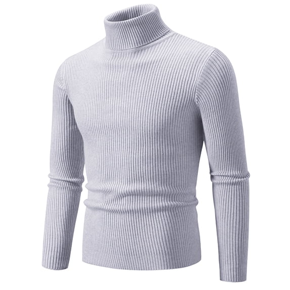 zbxnLI Big & Tall Men's Turtleneck Sweaters Ribbed Knit Long Sleeve Slim Sweater Fall Winter Pullovers