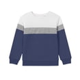 thumbnail image 1 of zbxnLI Boy's Crew Neck Sweatshirts Long Sleeve Color Block Casual Tops Comfortable Loose Sweatshirt for Kids 1-14 Years, 1 of 5