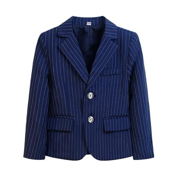 zbxnLI Boys' Blazer School Uniform Button Open Front Suit Evening Wedding Outerwear with Pockets