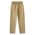 thumbnail image 1 of zbxnLI Boys Dress Pants School Uniform Pants Elastic Waist Straight Leg Pants with Pockets Solid Color, 1 of 8