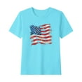 thumbnail image 1 of zbxnLI Boys Girls 4th of July Shirts Graphic Short Sleeve T-Shirts Independent Days Tops for Teen, 1 of 5