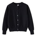 thumbnail image 1 of zbxnLI Boys Girls Cardigan Button down Ribbed Knit Long Sleeve Coat School Uniform Dressy Cardigans, 1 of 6