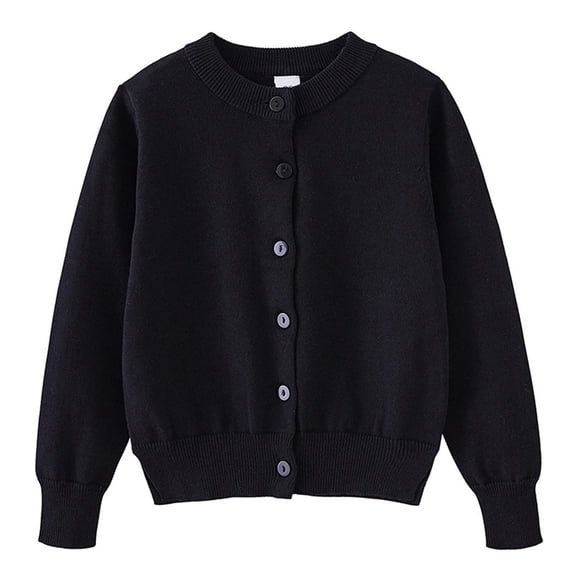 zbxnLI Boys Girls Cardigan Button down Ribbed Knit Long Sleeve Coat School Uniform Dressy Cardigans