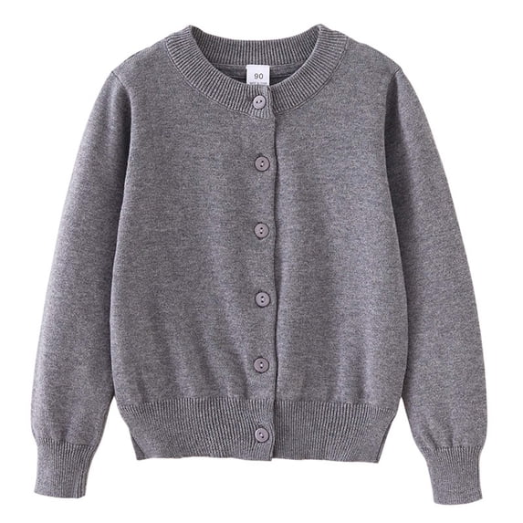 zbxnLI Boys Girls Cardigan Button down Ribbed Knit Long Sleeve Coat School Uniform Dressy Cardigans