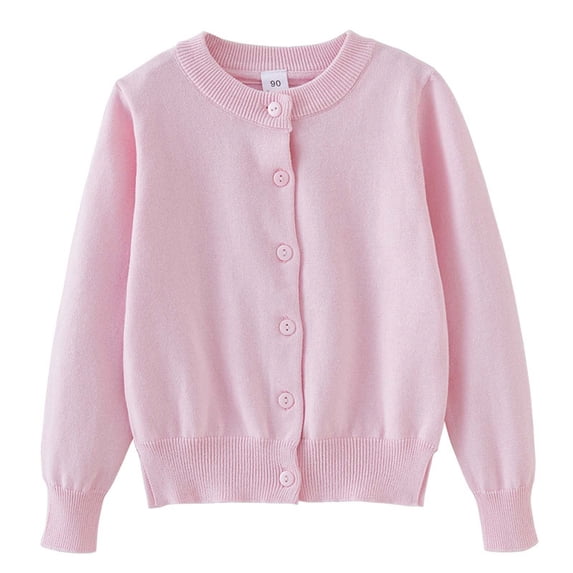 zbxnLI Boys Girls Cardigan Button down Ribbed Knit Long Sleeve Coat School Uniform Dressy Cardigans