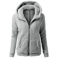 thumbnail image 1 of zbxnLI Boys Girls Fleece Jacket Winter Warm Sherpa Coat Hooded Long Sleeve Zip up Outerwear Coat with Pockets, 1 of 3