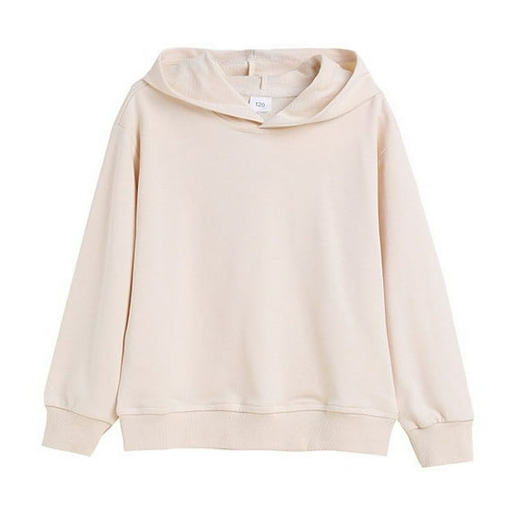 zbxnLI Boys Girls Hoodie Solid Color Sweatshirts Hooded Long Sleeve Cotton Pullover Sweatshirt for Unisex
