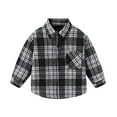 thumbnail image 1 of zbxnLI Boys Plaid Button down Shirt Long Sleeve Casual Shirts Toddler Kids Boys Cotton Tops Fall Winter, 1 of 3