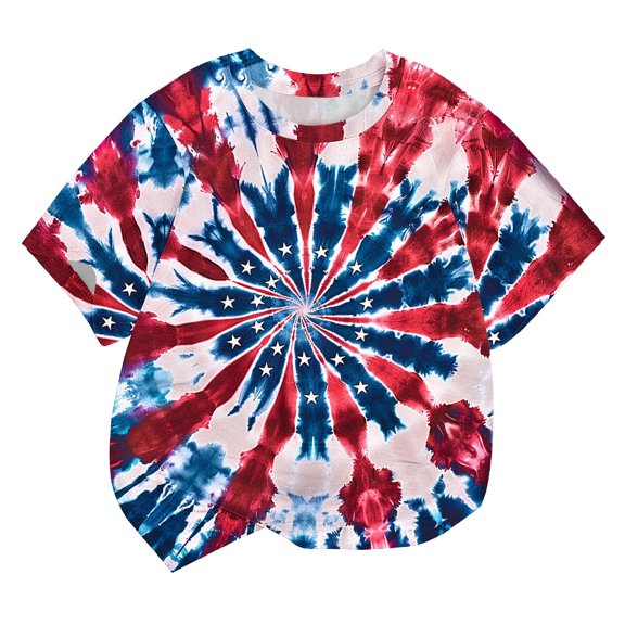 zbxnLI Boys Tie-Dye Shirts Short Sleeve Crew Neck Graphic T-Shirts Trendy Causal Summer Tees Size 3-14 Years