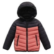 zbxnLI Boys down Jackets Hooded Winter Coat Lightweight Casual Warm Outerwear Coats with Zipper Pockets