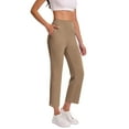 thumbnail image 1 of zbxnLI Capri Pants for Women Stretch High Waist Yoga Pants Office Work Dress Pants Casual Pants with Pockets, 1 of 8