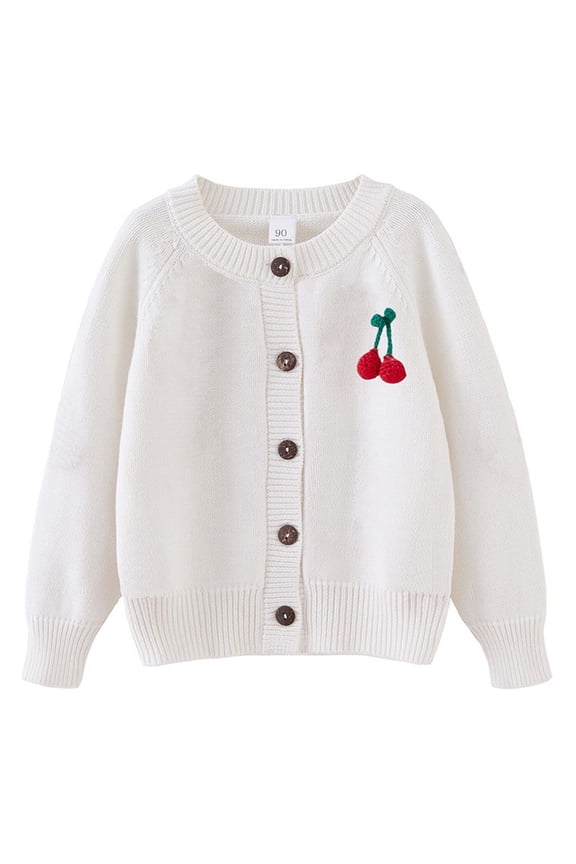 Cardigans for Girls Knit Sweater Long Sleeve Button Closure Casual Spring Fall Outerwear for Little Girls
