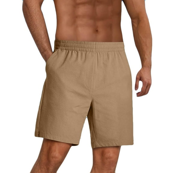 zbxnLI Casual Shorts for Men Elastic Waist Drawstring Short Pants Men's Summer Vacation Beach Shorts