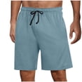 thumbnail image 1 of zbxnLI Casual Shorts for Men Soft Lightweight Elastic Waist Drawstring Shorts Vacation Beach Shorts, 1 of 6