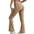 thumbnail image 1 of zbxnLI Flare Leggings Plus Size for Women High Waisted Yoga Pants Wide Leg Fashion Stretchy Work Solid Color Pant, 1 of 4