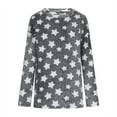 thumbnail image 1 of zbxnLI Fleece Pajama Tops for Women Star Graphic Long Sleeve Sleepwear Pullover Wram Winter Pj Tops, 1 of 4