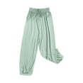 thumbnail image 1 of zbxnLI Girl's Casual Pants Elastic Waist Drawstring Joggers Pants Loose Lounge Sports Trousers for Kids 2-13 Years, 1 of 5