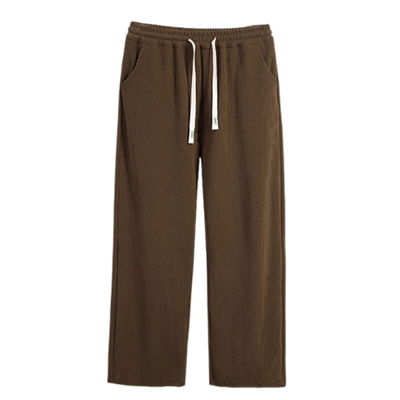 zbxnLI Girl's Casual Pants Wide Leg Elastic Waist Drawstring Trousers Fall Winter Warm Loose Pants with Pockets for Kids
