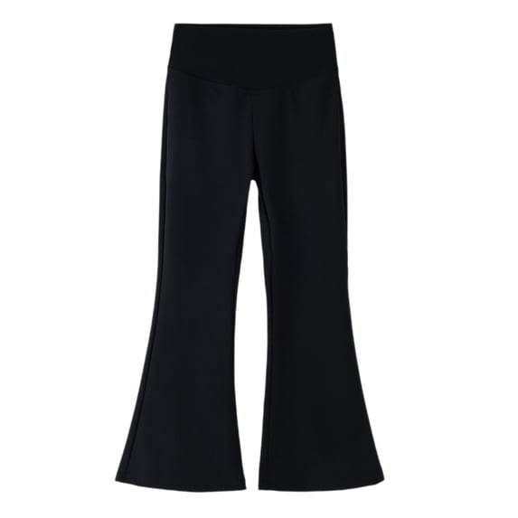 zbxnLI Girl's Flared Leg Pants Yoga Elastic High Waist Casual Leggings Bottoms Workout Athletic Trousers for Kids