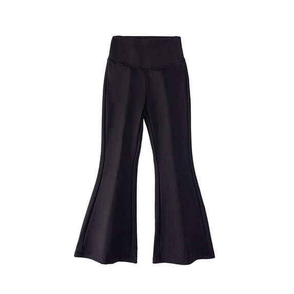 zbxnLI Girl's Yoga Pants Elastic High Waist Flared Leg Casual Leggings Bottom Solid Color Workout Athletic Trousers for Kids