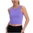 thumbnail image 1 of zbxnLI Girls Athletic Tank Tops for Kids Racerback Sleeveless Workout Running Sports Solid Color Shirts 5-14 Years, 1 of 7