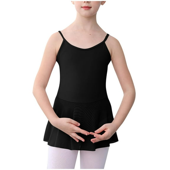 zbxnLI Girls Ballet Leotards Camisoles Dance Training Leotard Performance Dancewear Mini Skirts