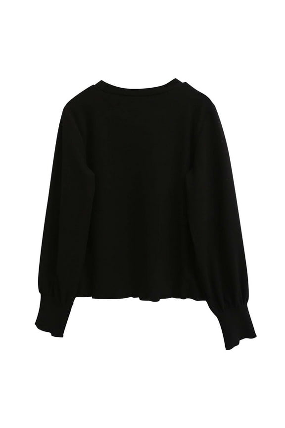 Girls Blouses Crewneck Long Sleeve T-Shirts Cotton Tees Fall Winter Pullover Sweatshirt Tops